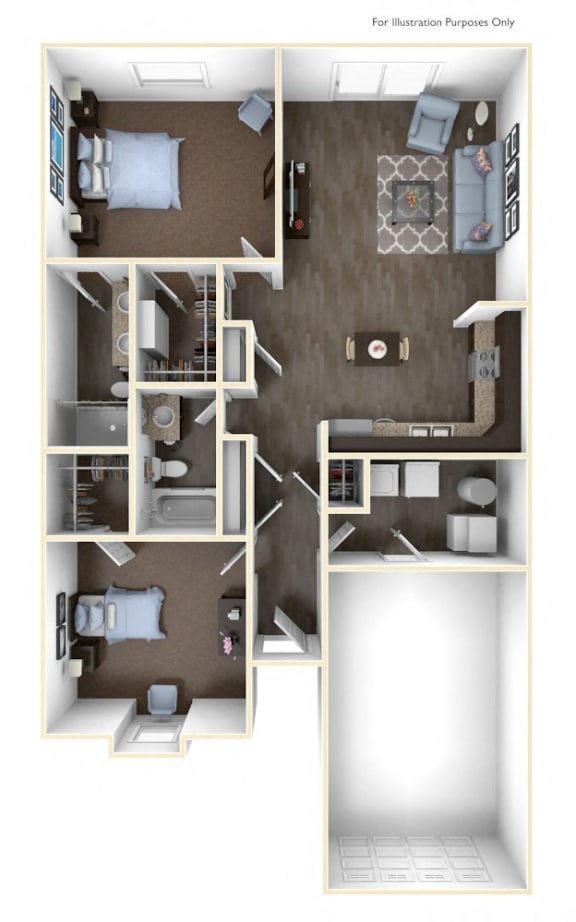 1, 2, & 3 Bedroom Duplex Apartments in Avon, IN Regency Preserve